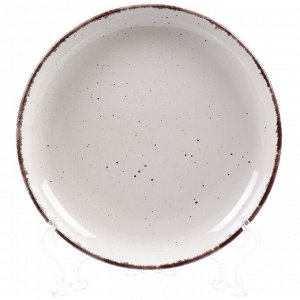 Тарелка десертная, керамика, 17.6 см, круглая, White Fusion, Daniks, белая