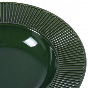 Тарелка суповая, керамика, 24 см, круглая, Emerald Green, Domenik, TDP471/DMD032