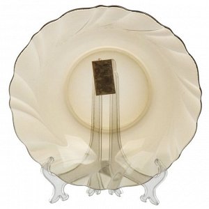 Тарелка суповая, стекло, 20 см, круглая, Alta Marea, 62200-01, дымчатая