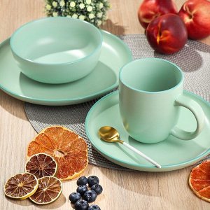 Тарелка обеденная, керамика, 24 см, круглая, Macarons, Domenik, DM7000
