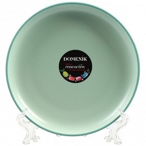 Тарелка десертная, керамика, 19 см, круглая, Macarons, Domenik, DM7001, мятная