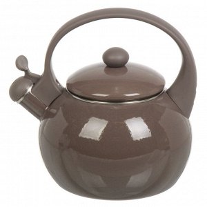 Чайник сталь, эмалированное покрытие, 2.2 л, со свистком, Daniks, Mokko, индукция