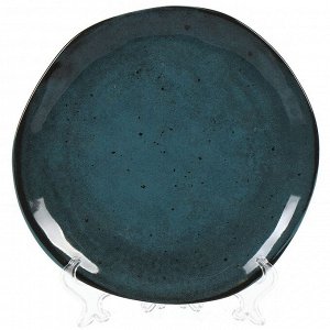 Тарелка десертная, керамика, 20 см, круглая, Stone Turquoise, Domenik, TDP571/DMD052