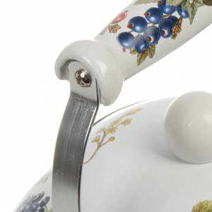Чайник сталь, эмалированное покрытие, 2.5 л, Agness, Фруктовая корзина, индукция, 934-586