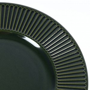 Тарелка десертная, керамика, 22 см, круглая, Emerald Green, Domenik, TDP472/DMD033