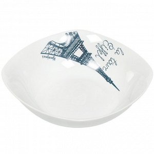 Салатник керамика, квадратный, 23х6 см, 1.1 л, Париж, Daniks, 17-083