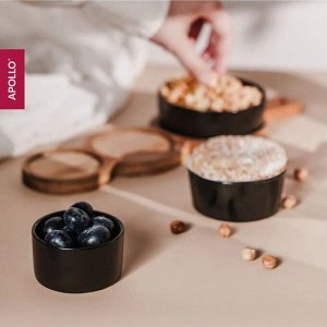 Менажница для сервировки, керамика, 35х12х1.5 см, 3 секции, 4 предмета, деревянная подставка, Apollo, Alturo, ALT-03