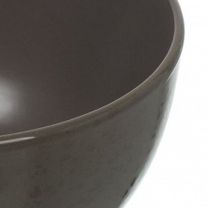 Салатник керамика, круглый, 14.5х7.5 см, 0.55 л, Drops, Domenik, DMD154, серо-коричневый