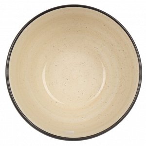 Салатник керамика, круглый, 14х8 см, 0.75 л, Кремовый бриз, Elrington, 139-27110