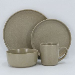 Салатник керамика, круглый, 15.4х7 см, 0.75 л, Сахара, Jewel, ПС0010-50, бежевый