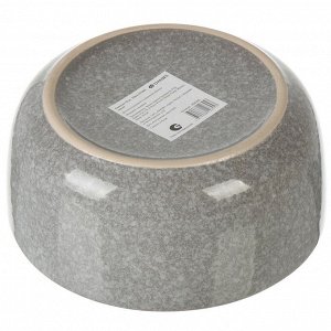Салатник керамика, круглый, 15х7 см, 0.75 л, Stone, Daniks, HMN240412A1-BW, серый