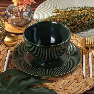 Салатник керамика, круглый, 15х9 см, Emerald Green, Domenik, TDB473/DMD034