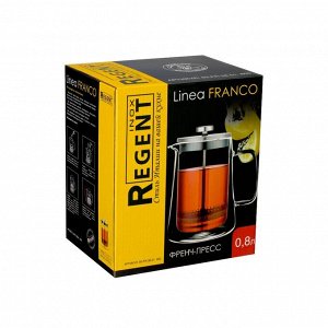 Френч-пресс 0.8 л, стекло, нержавеющая сталь, Linea Franсo, 93-FR-38-01-800