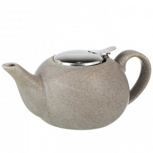Чайник заварочный керамика, 0.75 л, с ситечком, Elrington, Феличита, 109-06020, коричневый
