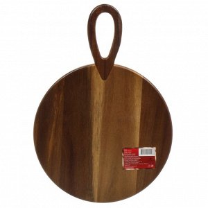 Блюдо акация, круглое, 25х35х2 см, с ручкой, Катунь, GR-PL-02