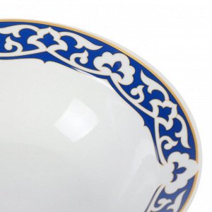 Миска фарфор, круглая, 5.5 см, 0.5 л, Синяя Пахта, Дулевский фарфор, 103412