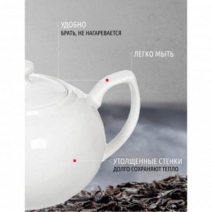 Чайник заварочный керамика, 0.85 л, Daniks, Классика, Y4-2746