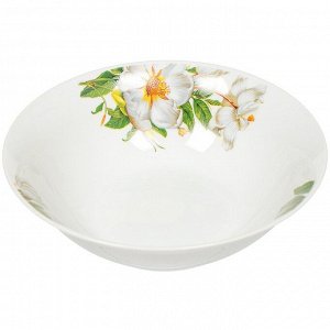 Салатник керамика, круглый, 18х5 см, 0.6 л, Шиповник, Daniks, 7435