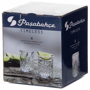Стопка стекло, 62 мл, 4 шт, Pasabahce, Таймлесс, 52780B