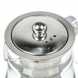 Чайник заварочный стекло, 0.75 л, с ситечком, Barouge, Seven ideas, BF-513