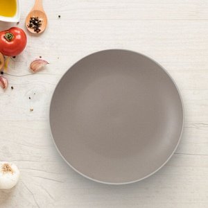 Тарелка обеденная, керамика, 24 см, круглая, Scandy Cappuccino, Domenik, DMD121
