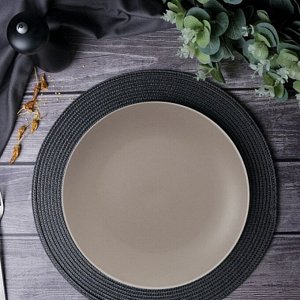 Тарелка обеденная, керамика, 24 см, круглая, Scandy Cappuccino, Domenik, DMD121
