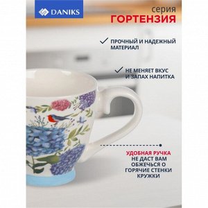 Кружка керамика, 450 мл, Гортензия, Daniks, 225946-1