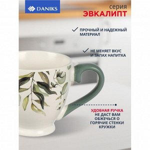 Кружка керамика, 450 мл, Эвкалипт, Daniks, 225792-ZPX300-2, в ассортименте