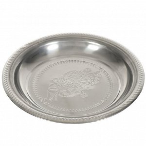 Поднос нержавеющая сталь, 33.5 см, круглый, Y4-4951