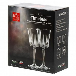 Бокал для вина, 300 мл, хрустальное стекло, 2 шт, RCR, Timeless, 62859