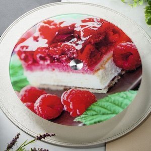 Блюдо стекло, сервировочное, круглое, 28 см, вращающееся, Торт, 105-1335
