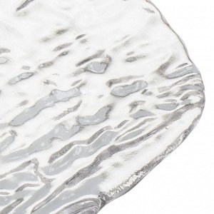 Блюдо стекло, фигурное, 48х18х1.5 см, Y4-6580