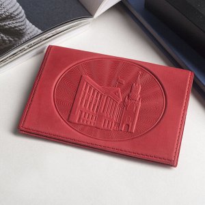 Обложка для паспорта, герб, цвет розовый