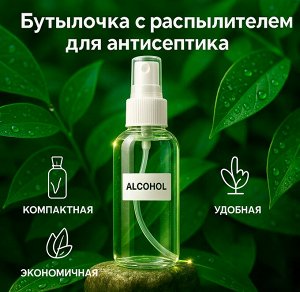 Бутылочка с распылителем для антисептика (50 мл)