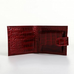 Кошелёк женский на кнопке TEXTURA, цвет бордовый