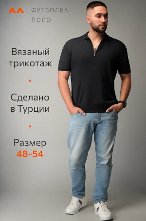 Мужская футболка-поло из вязаного трикотажа Happyfox