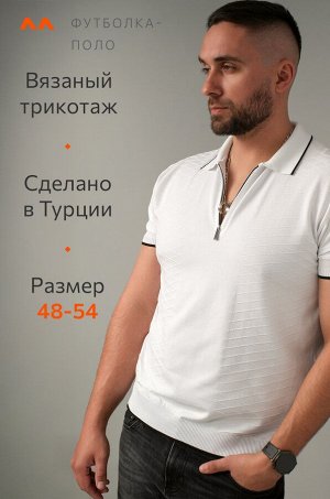 Мужская футболка-поло из вязаного трикотажа Happyfox