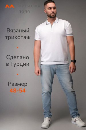 Мужская футболка-поло из вязаного трикотажа Happyfox