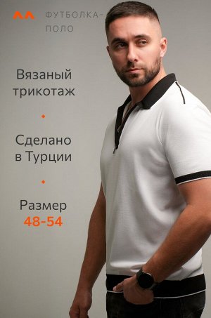 Мужская футболка-поло из вязаного трикотажа Happyfox