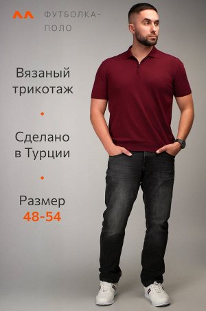 Мужская футболка-поло из вязаного трикотажа Happyfox