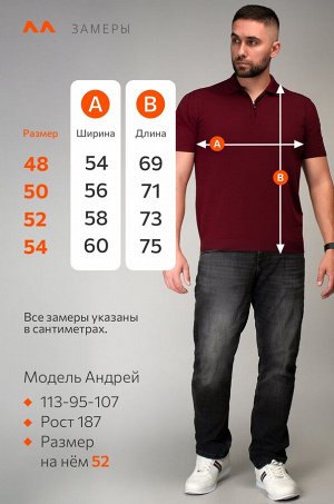 Мужская футболка-поло из вязаного трикотажа Happyfox