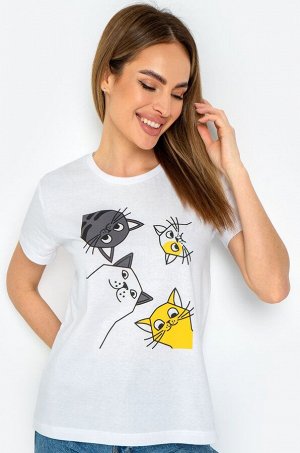 Женская хлопковая футболка Happyfox