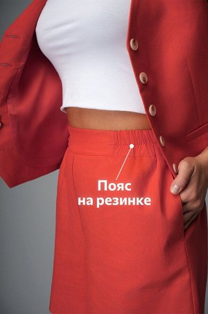 Женский льняной костюм жилет с шортами Happyfox