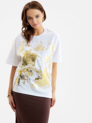Футболка женская MIST Gold, белая