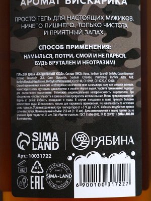 Гель для душа «С Днём гелей для душа!», 250 мл, аромат виски, Чистое счастье