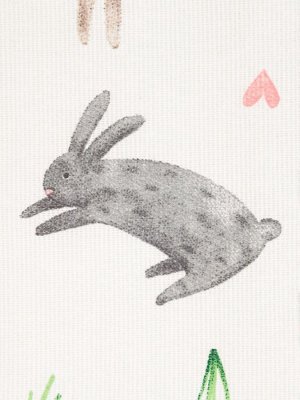 Скатерть пасхальная Доляна Fluffy bunnies, 110x144 см, 100% хлопок, 164 г/м²