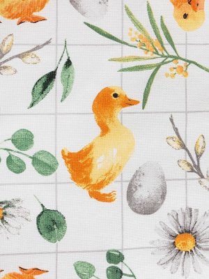 Скатерть Доляна Duckling, 149x220 см, 100% хлопок, рогожка 164 г/м²
