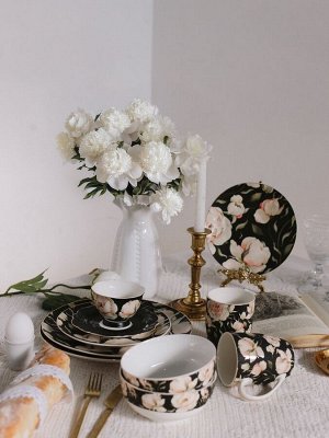 Тарелка WY Pink O'hara, d=27 см, фарфор, чёрная