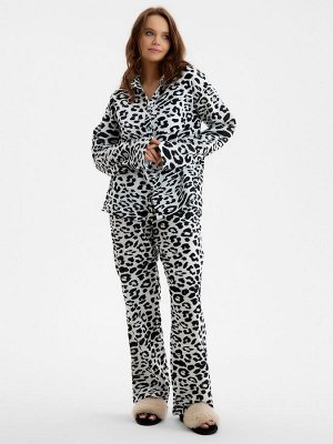 Комплект домашний женский (рубашка, брюки) KAFTAN «Муслин: leopard» размер