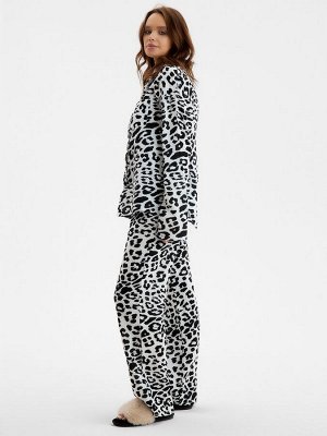 Комплект домашний женский (рубашка, брюки) KAFTAN «Муслин: leopard» размер